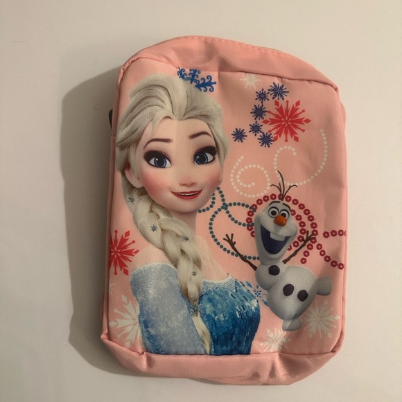 Pink Frozen Themed Pouch Bag for kids and teens . Pink Bag . Disney characters - Picture 2 of 5
